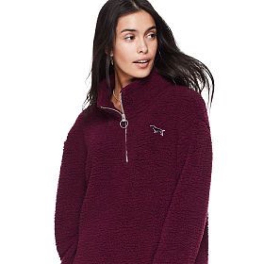 Vs pink maroon Sherpa 💞